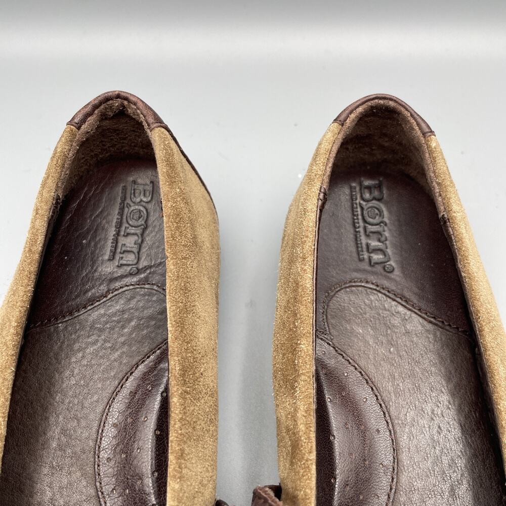 Born Mary Jane Shoe Size 7 Brown Suede Leather Prairie Twee Academia Twee Modest - Picture 7 of 10